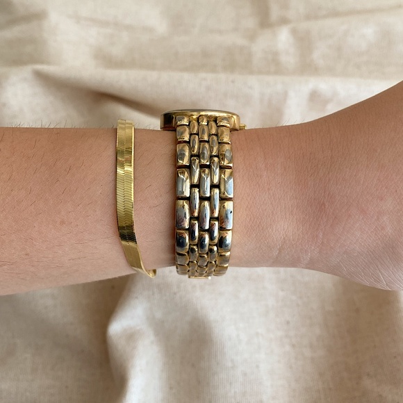 Minimalist Anne Klein Vintage 90's Gold Tone Date Dial - Picture 3 of 7